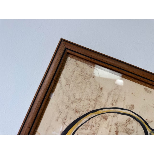 1980's Vintage R. Horwitz Lion Acrylic on Canvas Painting – Frame For Sale - Image 10 of 11