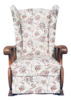 Set of High Wing Back Armchairs, 1900s