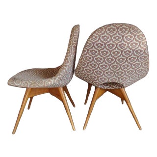 Vintage Fabric Chairs, Set of 2 For Sale