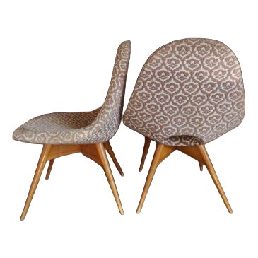 Vintage Fabric Chairs, Set of 2 For Sale