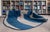 Jiko I (Deep Sea and White Sand) Rug by Kelechi Ejikeme for Swallo Studio For Sale - Image 9 of 9