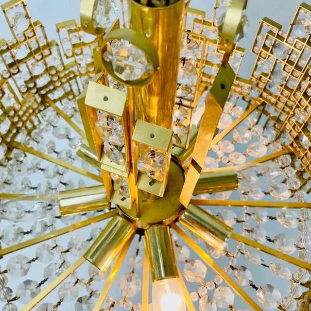 Italian Mid-Century Modern Chandelier / Pendant, Brass City by Gaetano Sciolari For Sale - Image 11 of 13
