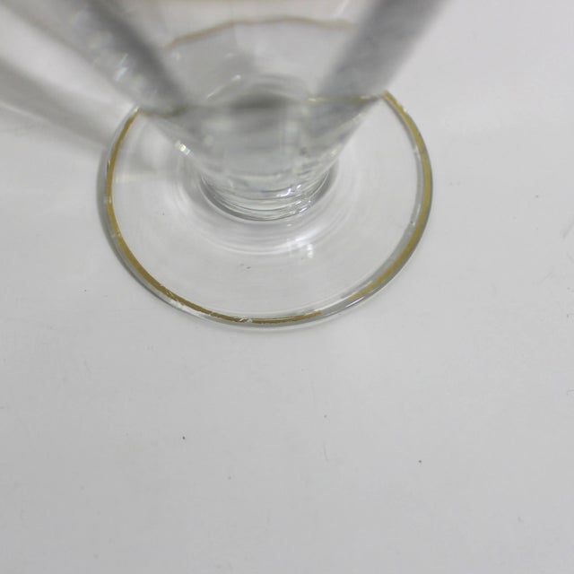 Vintage Minton by Tiffin Franciscan Juice Glasses With Gold Rim- Set of 8 For Sale - Image 9 of 9