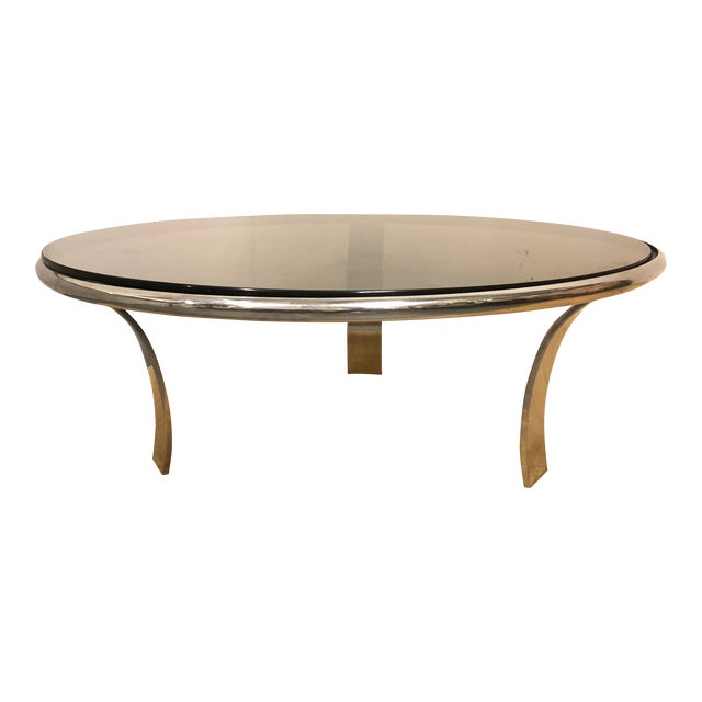 Steelcase Stainless Steel Round Coffee Table Chairish