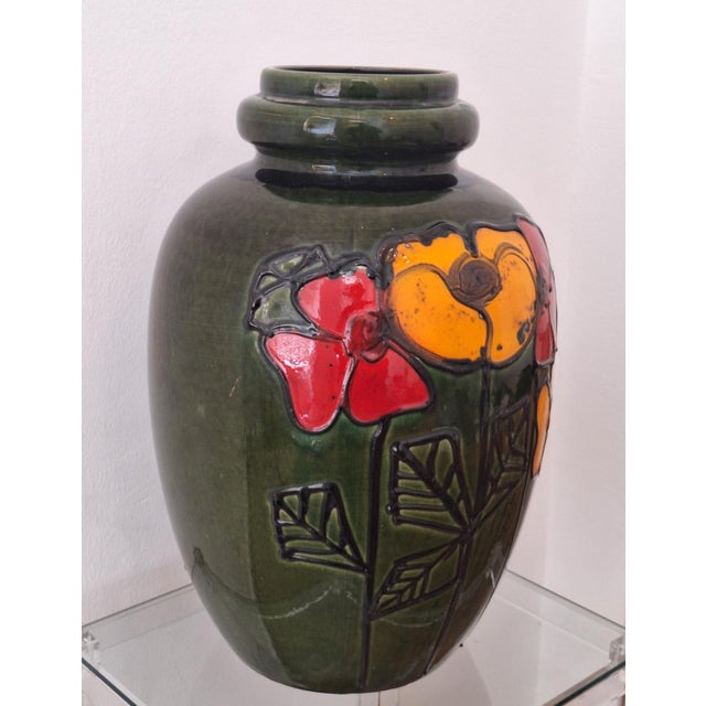 Mid-Century Modern Large Vintage Brutalist Ceramic Floor Vase, 1960s For Sale - Image 3 of 18