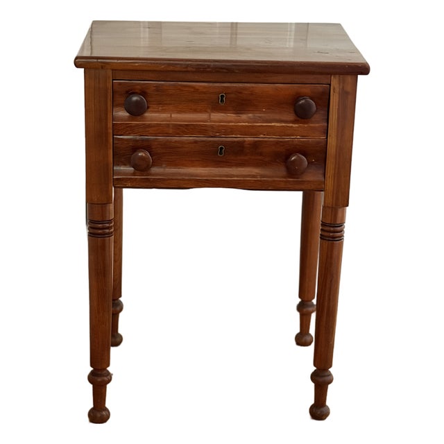 Mid 19th Century Civil War Era Pine Side Table For Sale