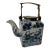 Vintage Chinese Blue and White Porcelain Teapot With Brass Handle For Sale