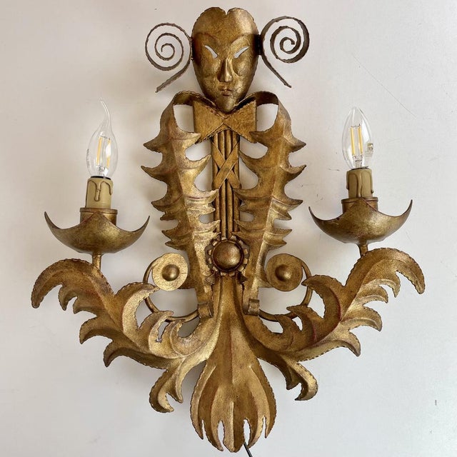 French Venetian Style Wall Sconce, 1960s For Sale - Image 10 of 15