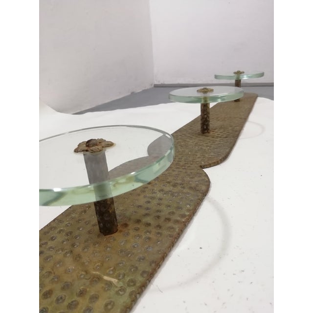 Fontana Arte Brass and Glass Coat Rack by Carlo Scarpa for Fontana Arte, Italy, 1950s For Sale - Image 4 of 16