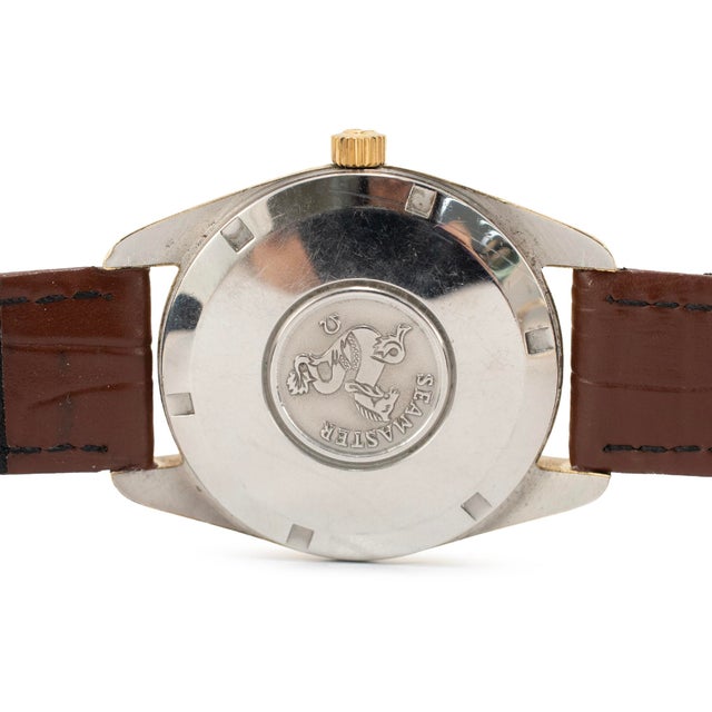 Late 20th Century Vintage Omega Seamaster 35mm 166.067 Champagne Dial Stainless Steel Watch For Sale - Image 5 of 10