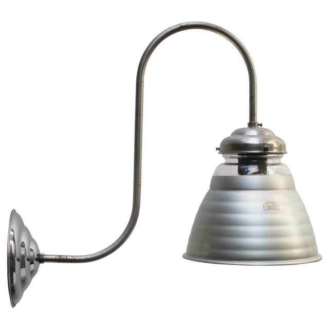 Gray Mercury Mirror Glass Sconce Wall Lamp from Zeiss Ikon For Sale - Image 8 of 8