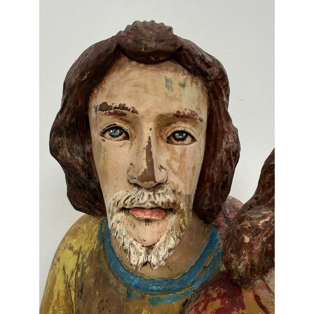Baroque devotional figure "St. Joseph with the Christ Child" Southern Germany (Bavaria), ca. 1750–1800 Linden wood, carved...