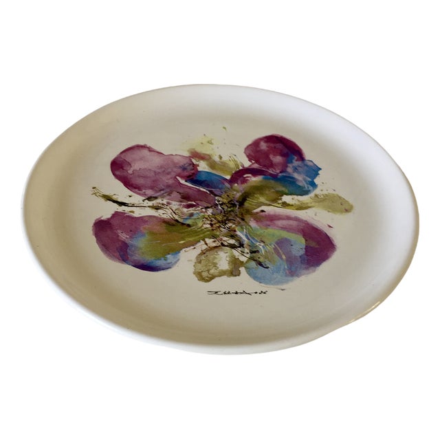 Decorative Plate by Zao Wou-Ki, 1986 For Sale