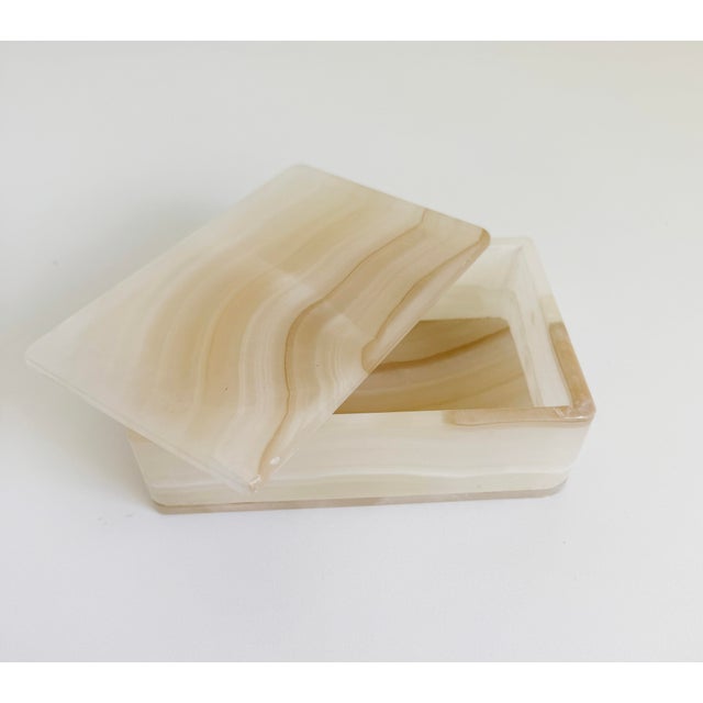 1960s Italian Zebra Banded Onyx Box For Sale - Image 4 of 10