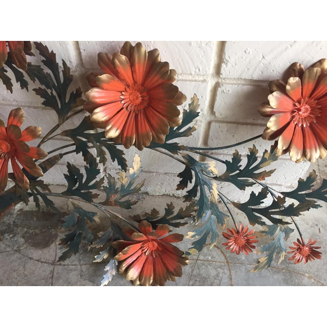 1960's Vintage Metal Flower Wall Art Chairish