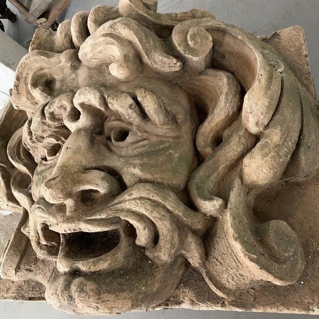 1920s Large Carved Garden Gargoyle Alto Relief Sculpture For Sale - Image 4 of 11