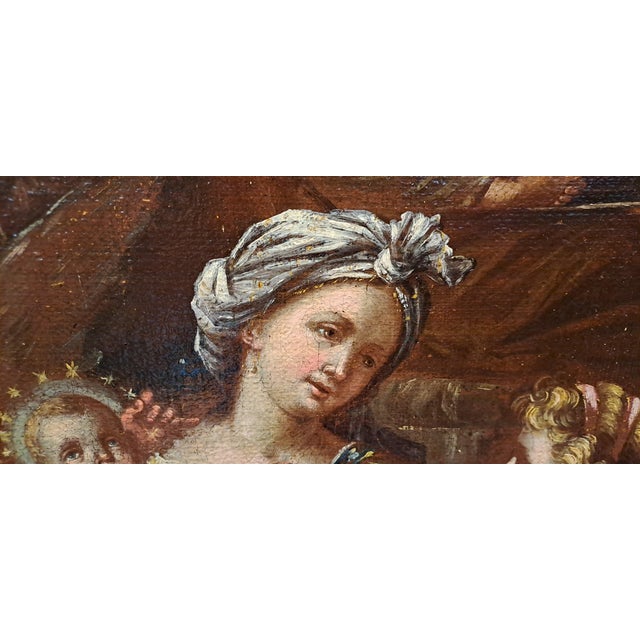 Nativity of the Virgin, 1800s, Oil on Canvas For Sale - Image 8 of 9