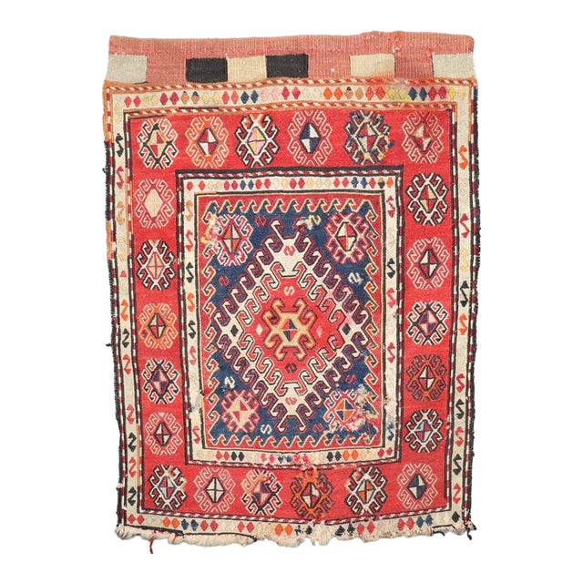 Soumac Small Antique Rug no. j4800 For Sale