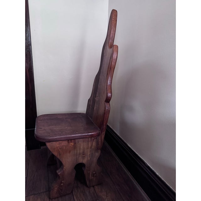 Mid-Century Brutalist Style Rustic Chair From the 1970s For Sale - Image 10 of 12