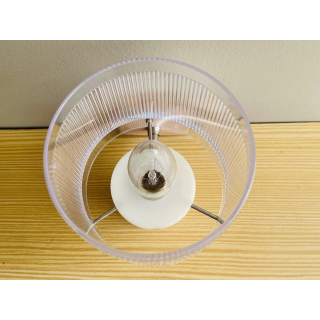Mid-Century Modern Portuguese Pink Acrylic Wall Sconce For Sale - Image 9 of 13