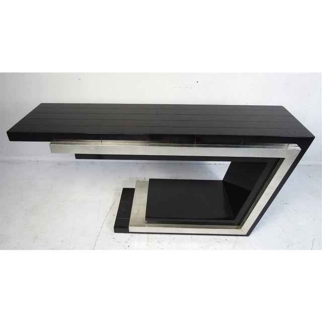 Contemporary Modern Cantilever Hall Table For Sale In New York - Image 6 of 12