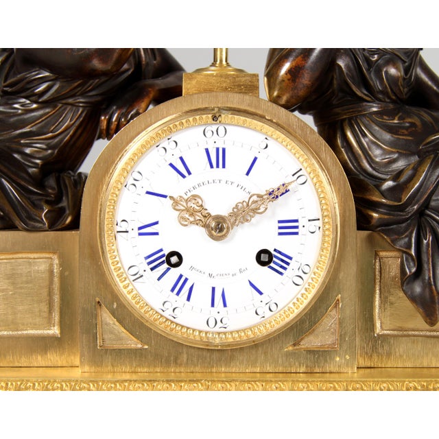 Black Astronomy Mantel Clock, 1840s For Sale - Image 8 of 18