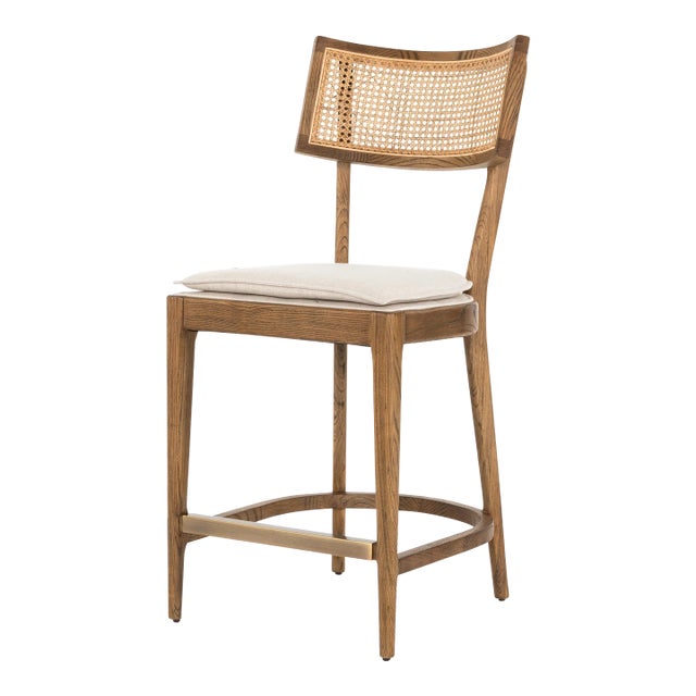 Four Hands Britt Counter Stool, Savile Flax For Sale