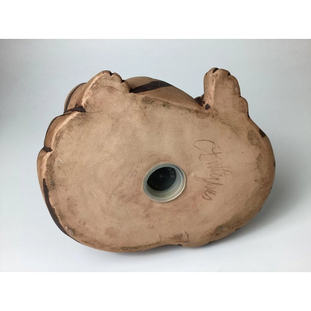 Ceramic 1980s Pottery Cat Still Bank Sculpture by C. Butler Jones For Sale - Image 7 of 9