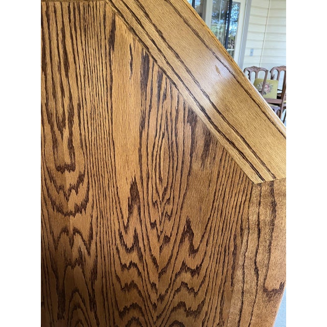 ​Vintage 56" Octagonal Solid Oak 3-in-1 Multi-Game Table For Sale - Image 4 of 4