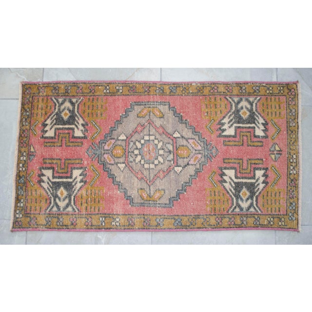 1970s Hand Knotted Turkish Runner - 1'7" X 3'1" For Sale - Image 6 of 8