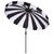 Metal Buti 9 Ft Crank Umbrella, Black Cabana Stripe/Brown Pole For Sale - Image 7 of 9