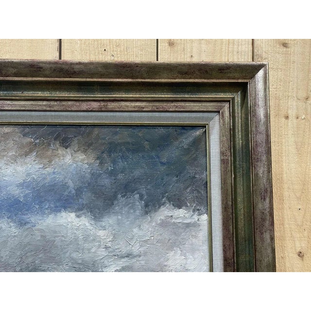Blue L Horna, A Beachfront in the Côtes d'Armor, 1920s, Oil on Canvas, Framed For Sale - Image 8 of 13