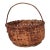 Late 19th to Early 20th Century Hand-Woven American Splint Gathering Basket For Sale
