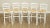 High Quality Set of 5 Solid Wood Frame Painted High Seat Chairs with Rush Seats
