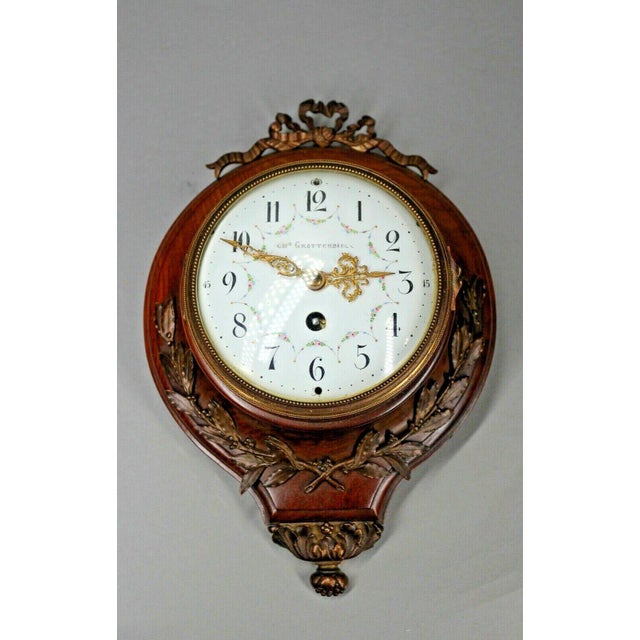Antique French Louis XVI Style Wall Clock For Sale - Image 10 of 10