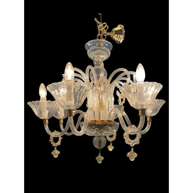 Venetian Murano Glass Chandeliers, 1970s, Set of 2 For Sale - Image 4 of 11
