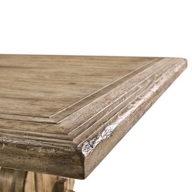 Rustic Farmhouse Trestle Dining Table For Sale - Image 9 of 9