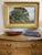 Rustic European Antique Oil Painting Landscape by Maxwell 1885 Trees Water Mountains Gold Frame For Sale - Image 3 of 12