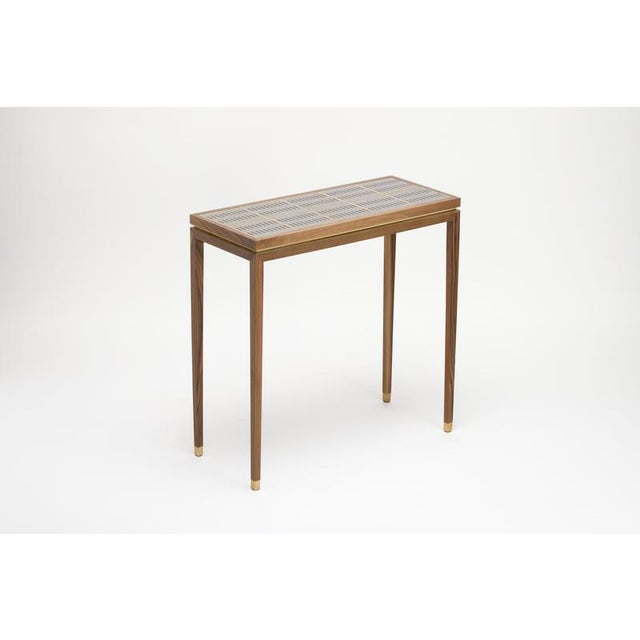 Contemporary Lala Walnut Bronze Metal Console Table by Reda Amalou Design For Sale - Image 3 of 8