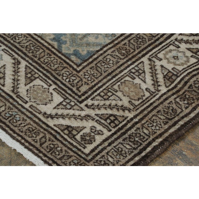 Early 19th Century Antique Persian Malayer Rug in Blue, Beige and Cream Geometric Pattern - Rug & Kilim For Sale - Image 5 of 7