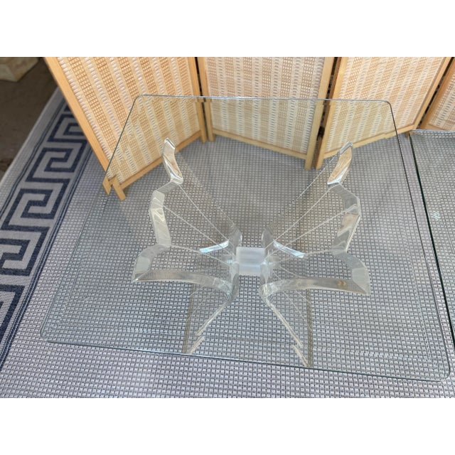 MCM Hollywood Regency Lucite Butterfly Wing Coffee & End Table Set For Sale - Image 12 of 13