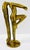 1930s Vintage Brass Art Deco Long Haired Nude Woman Sculpture Attributed Klara Sever For Sale - Image 5 of 14