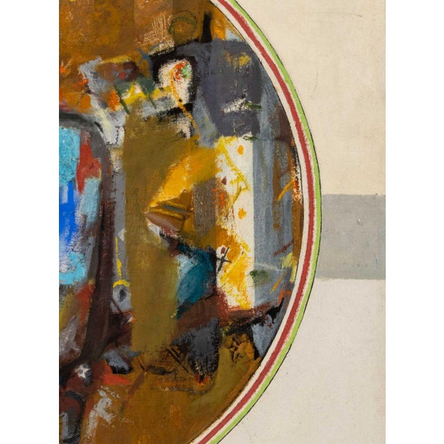 Textile Agudelo Abstract Figural Composition Oil on Canvas For Sale - Image 7 of 10