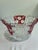 Beautiful vintage cut glass bowl by 5th Avenue in the Rosalina pattern. Features a vibrant ruby red flash overlay with...