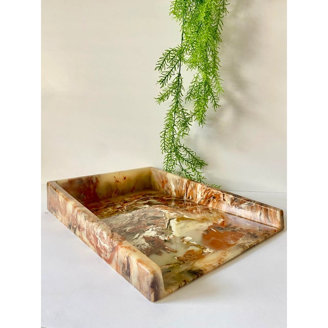 Elevate your office and desk decor with a touch of Mad Men sophistication using this exquisite faux ultra stone letter...