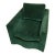 Kravet Denham Green Velvet Swivel Chair Upholstered in Brentano Graviata Evergreen For Sale