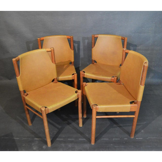 A set of four dinning chairs designed for a hotel Prisank in ski resort in Kranjska Gora (Slovenia, SKI World cup...