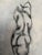 Mid 20th Century Original Charcoal Seated Nude Figure Study on Toned Paper, Mid-Century Framed Art II For Sale - Image 5 of 6
