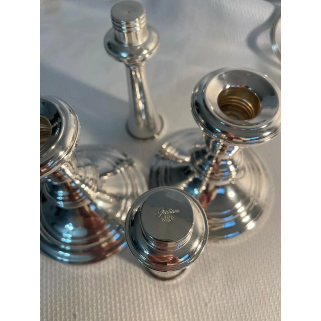 Mid 20th Century Silverplated Gorham "Newport" Changeabout Candelabras - a Pair For Sale - Image 10 of 12