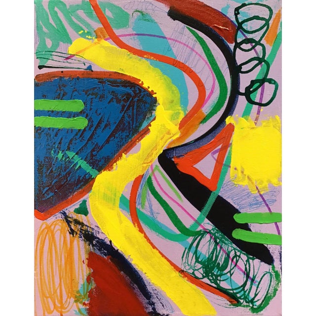 Original Mixed Media Intuitive Abstract Painting on Stretched Canvas by Stephen Stilgenbauer For Sale